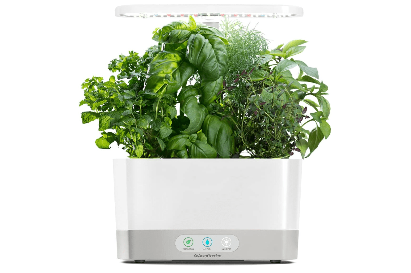 a white rectangular device with green leaves