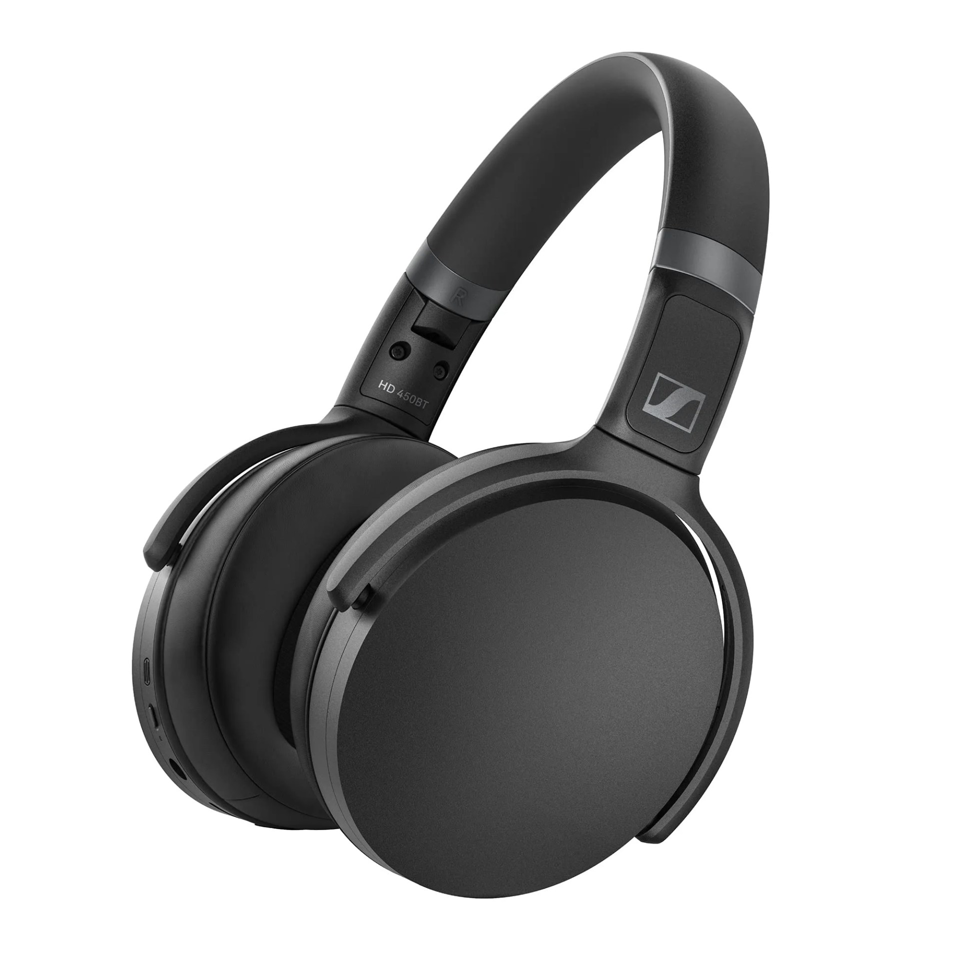 Sennheiser HD 450BT Bluetooth 5.0 Wireless Headphone with Active Noise Cancellation - 30-Hour Battery Life, USB-C Fast Charging, Virtual Assistant Button, Foldable - Black