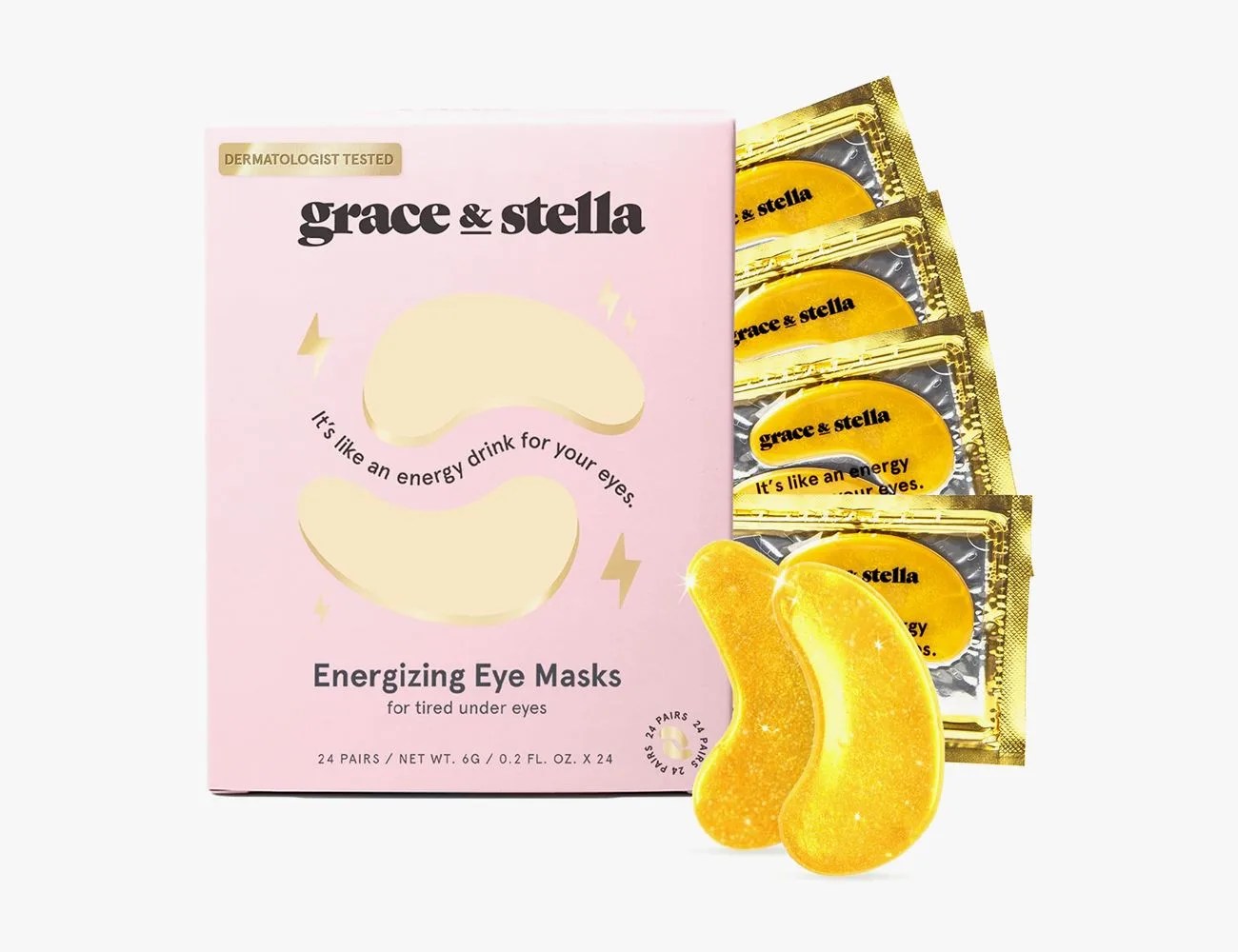 Grace & Stella Under Eye Mask (Gold, 24 Pairs)