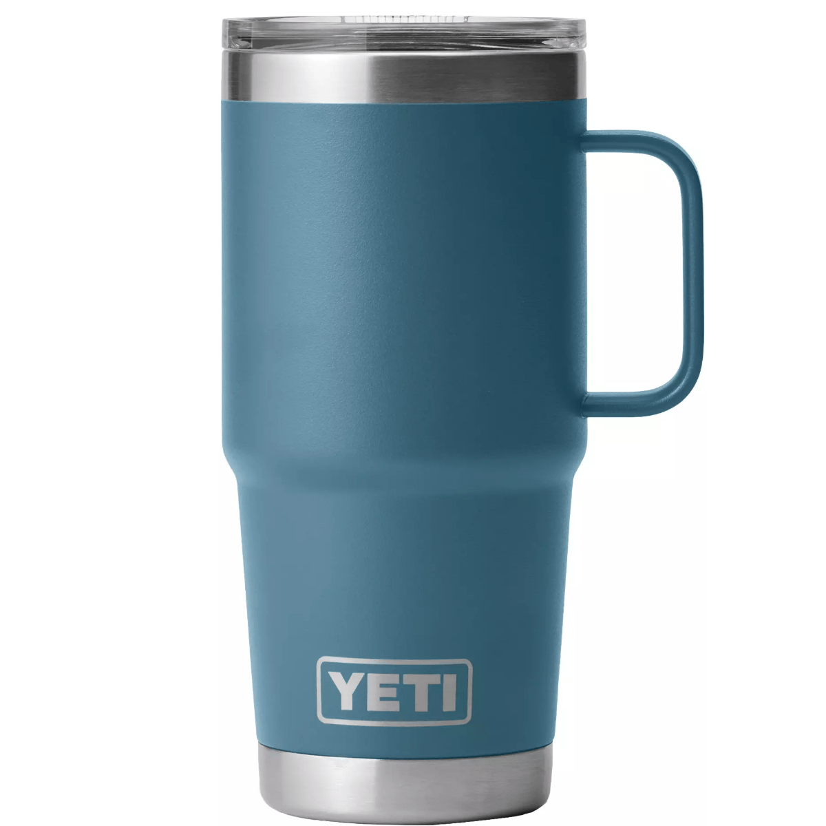 a blue coffee cup