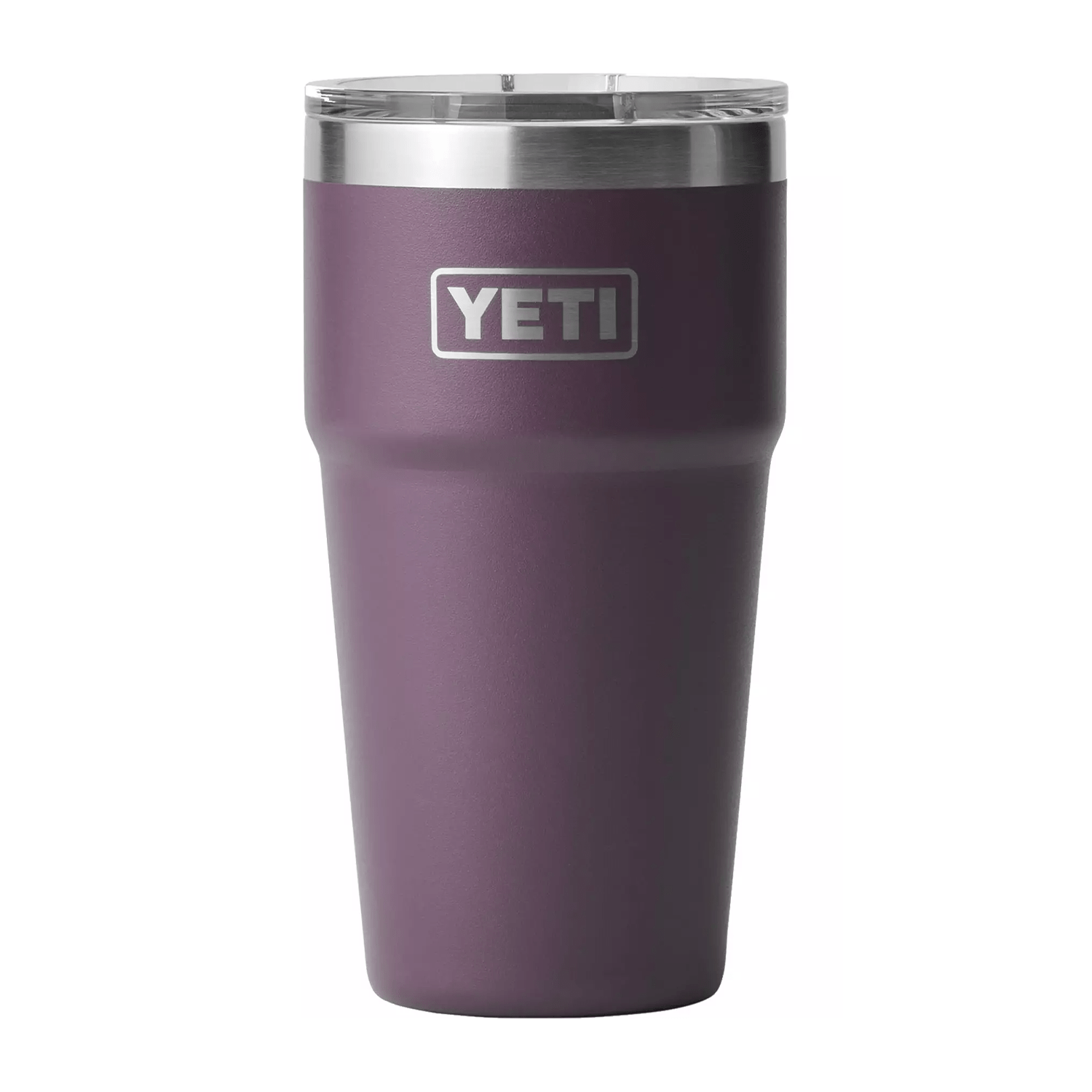 a purple cylindrical container