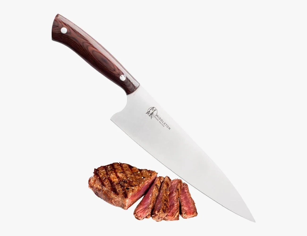 a knife with a wooden handle