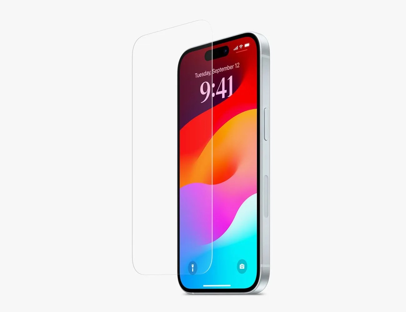 an iphone with a screen protector