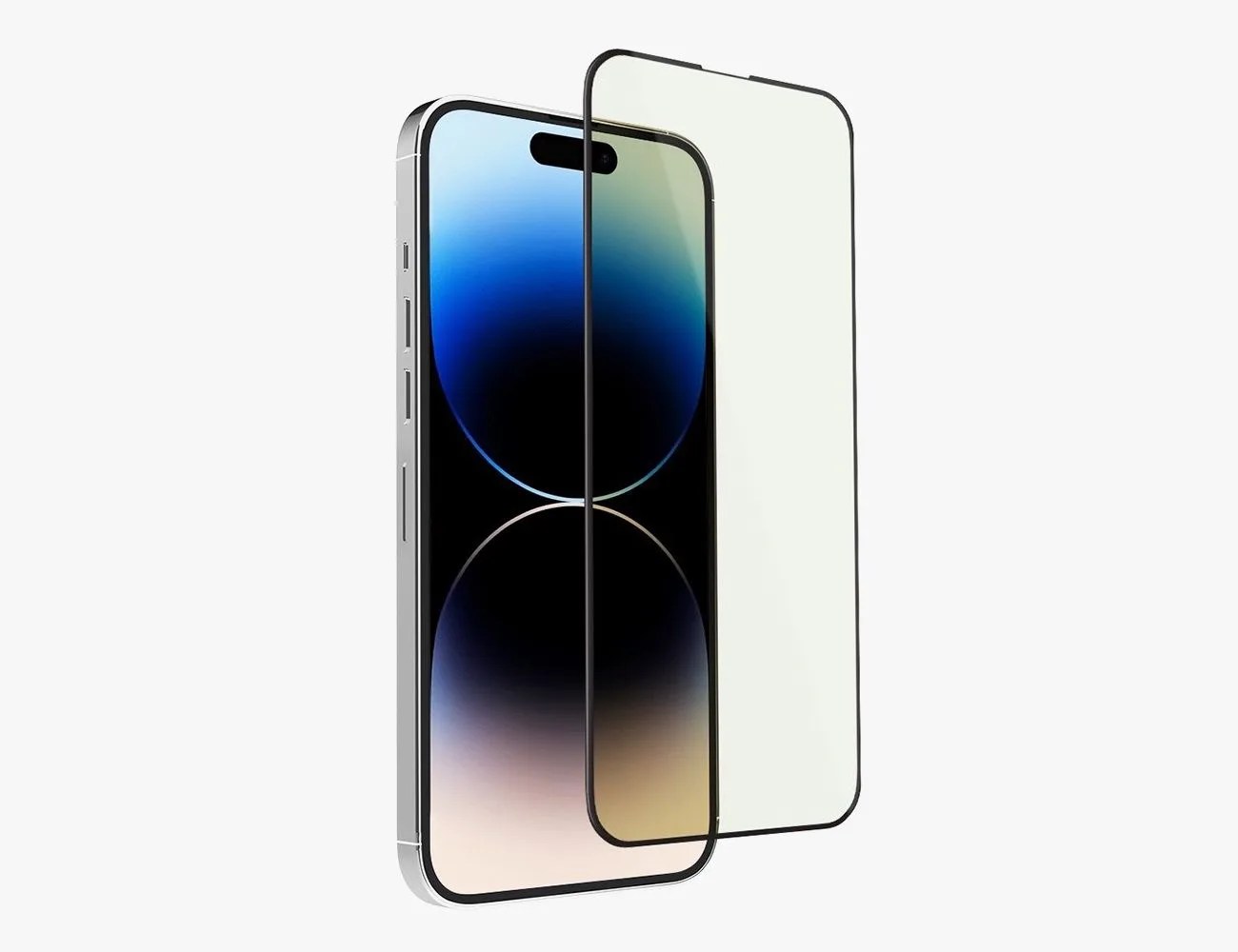 an iphone with a screen protector