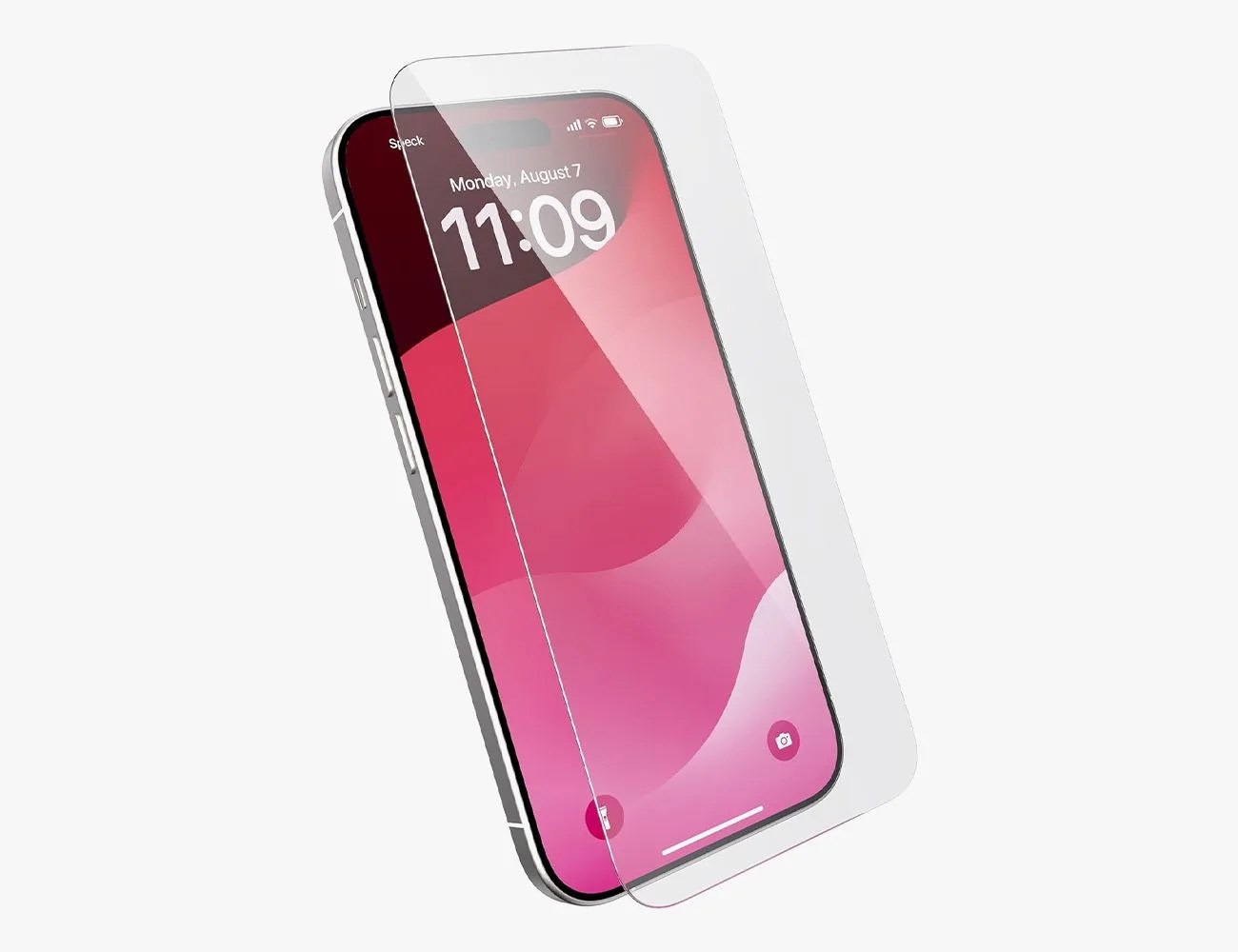 an iphone with a screen protector