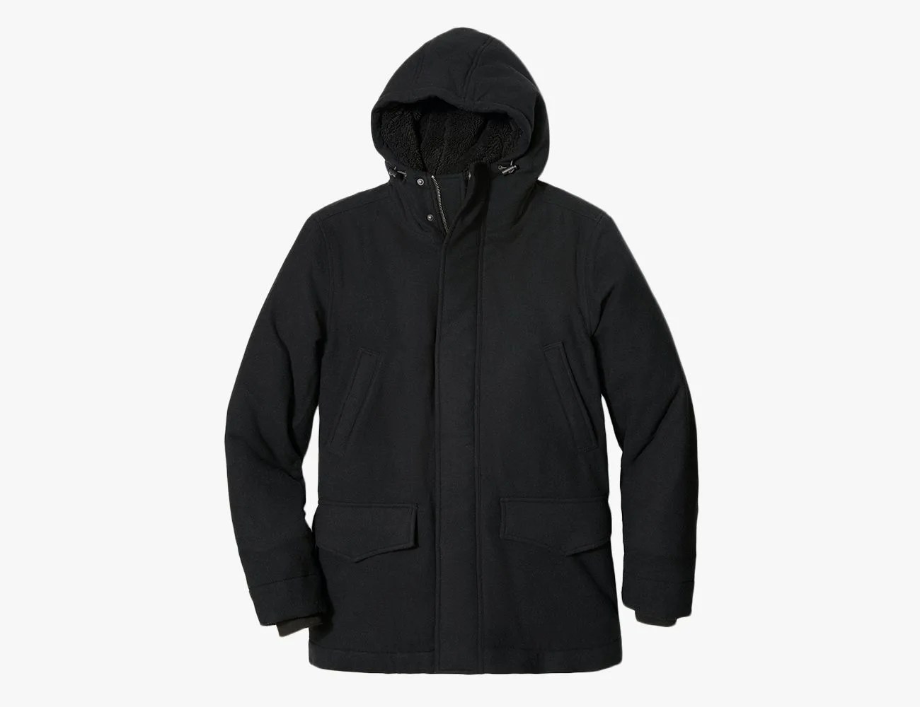 a black coat