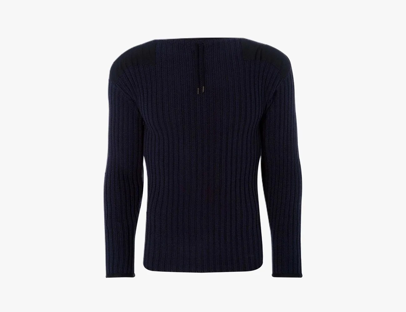 007 Ribbed Army Sweater In Navy Blue
