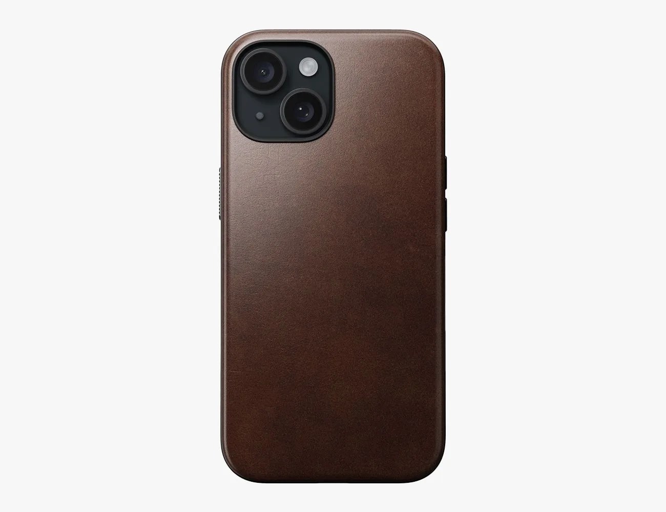 a brown phone case on an iphone