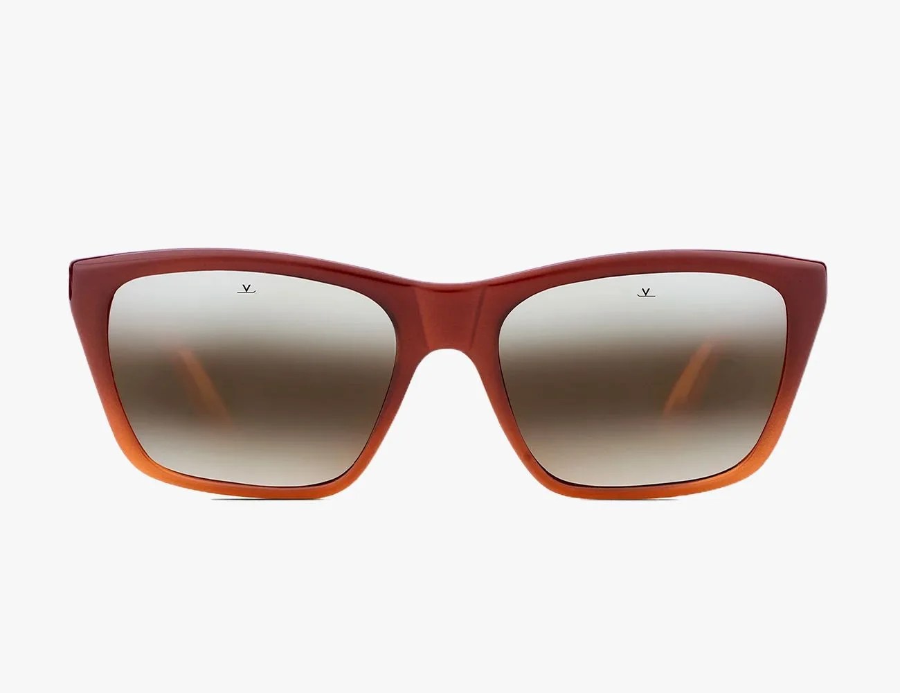 a pair of red sunglasses
