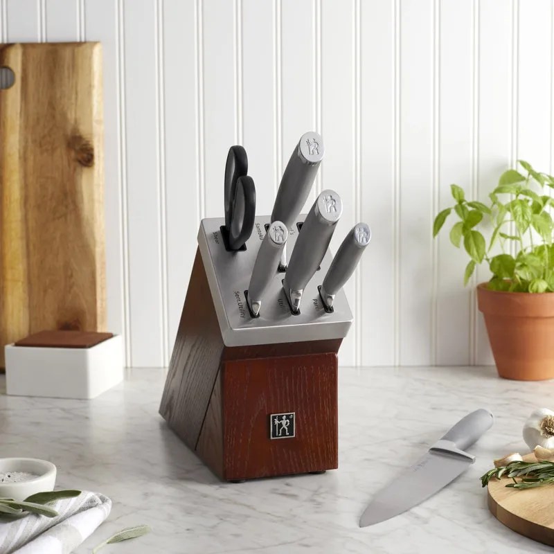 henckels modernist 7 piece self sharpening block set