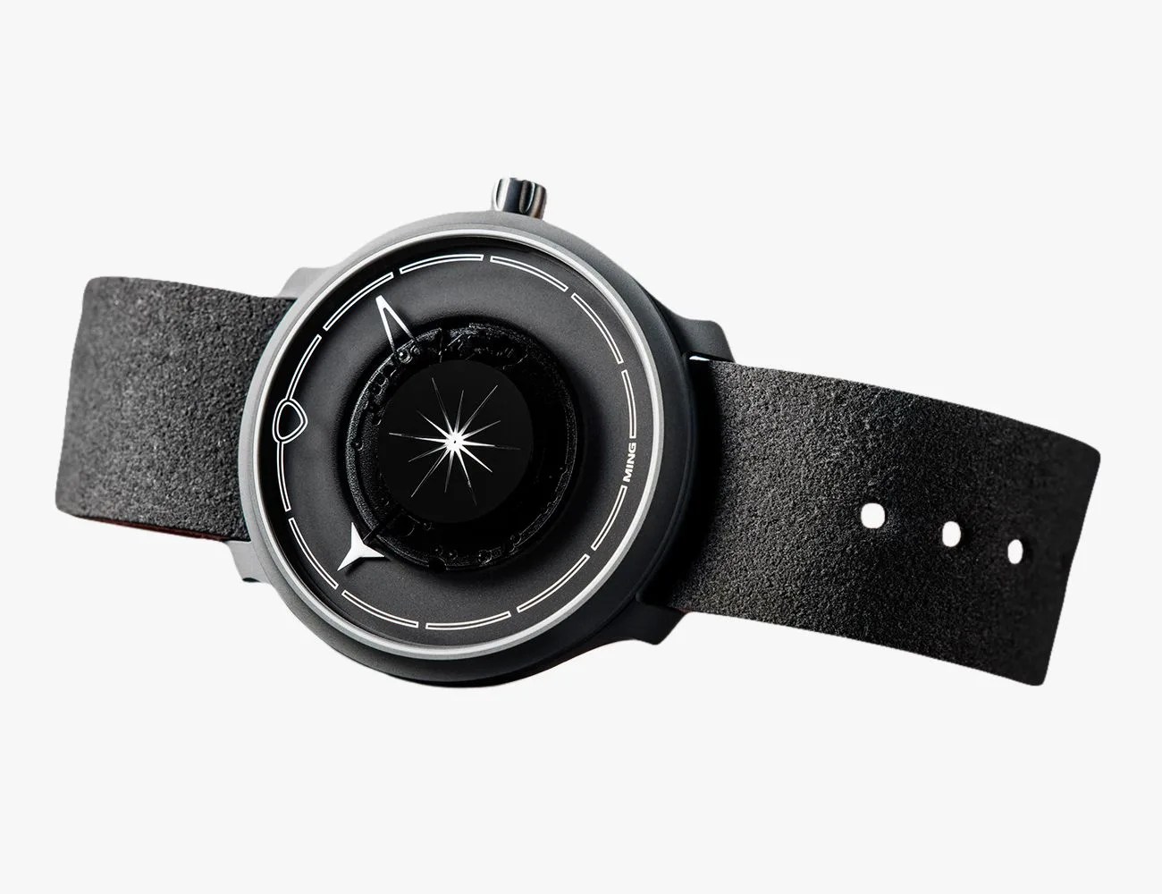 a black wrist watch