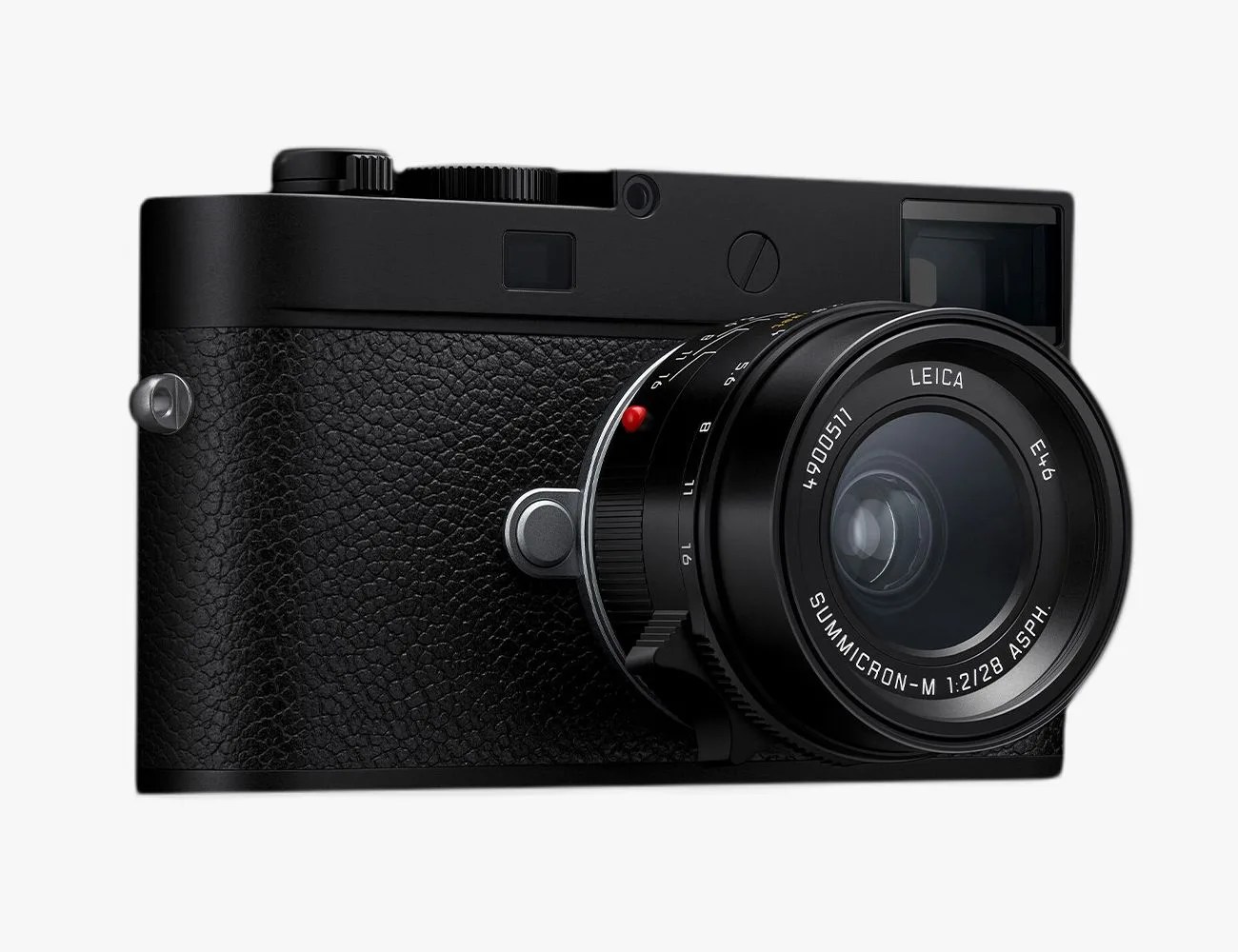 a black camera with a lens