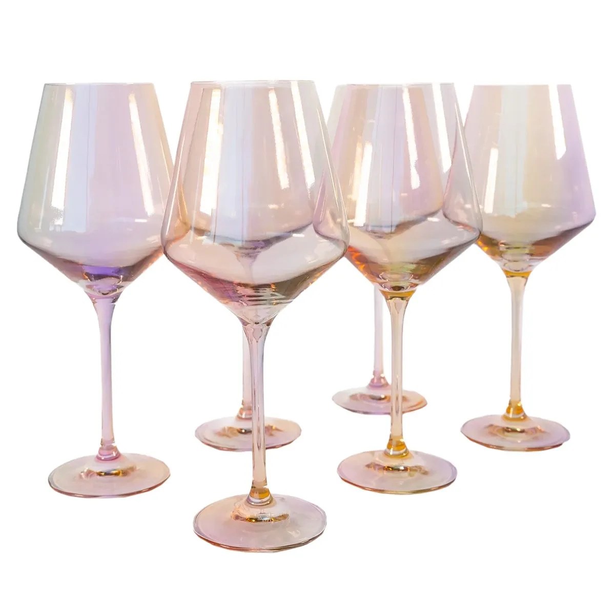 a group of wine glasses