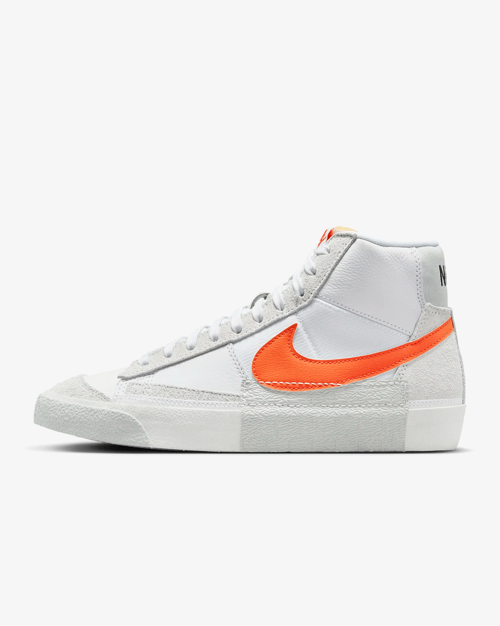 a white and orange shoe