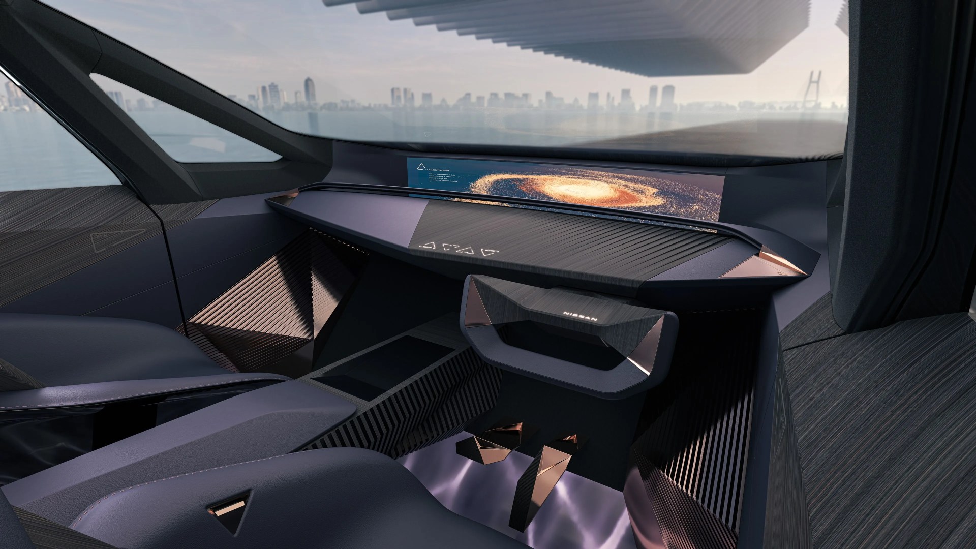 the inside of a car