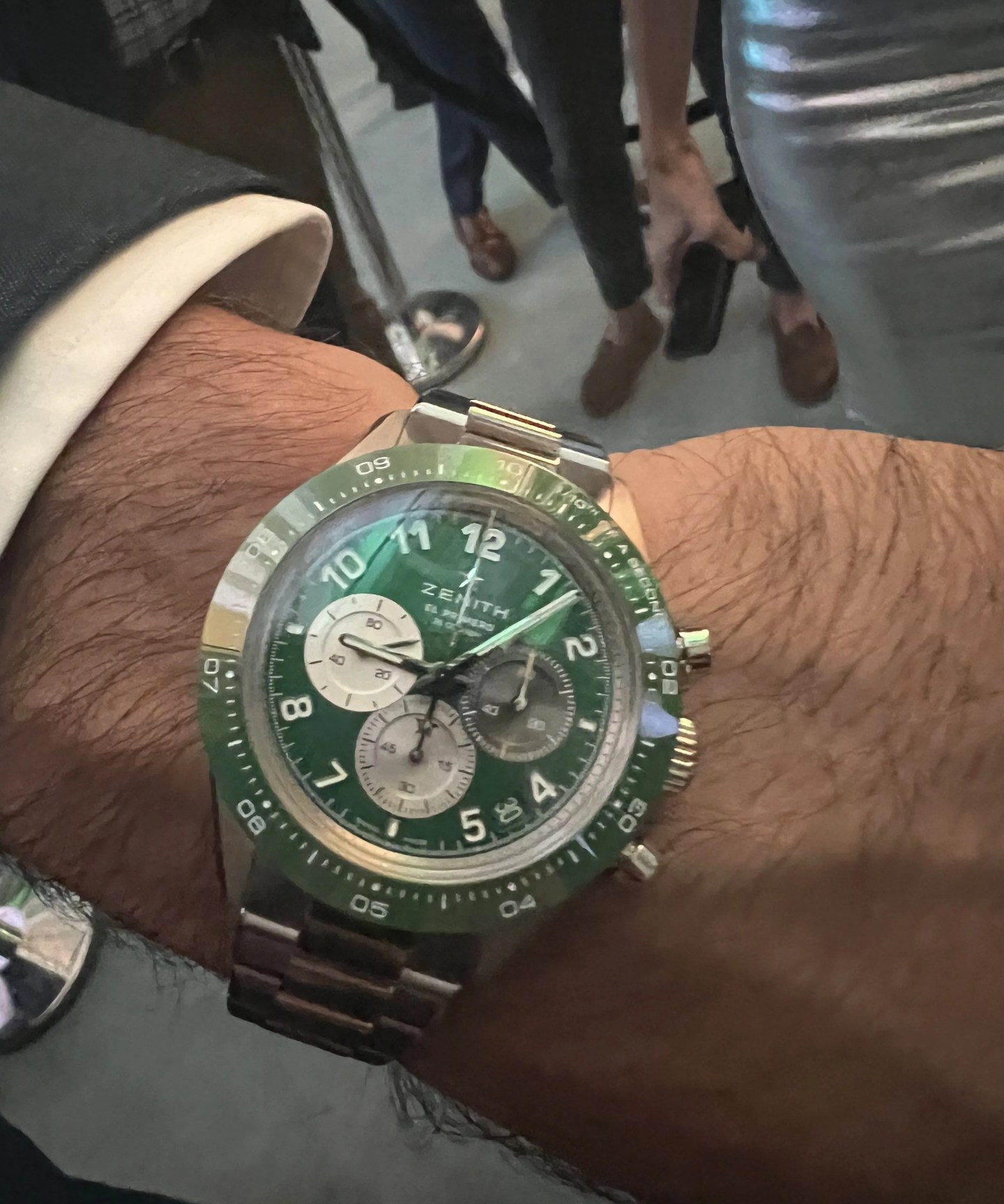 aaron rodgers wrist wearing a zenith watch