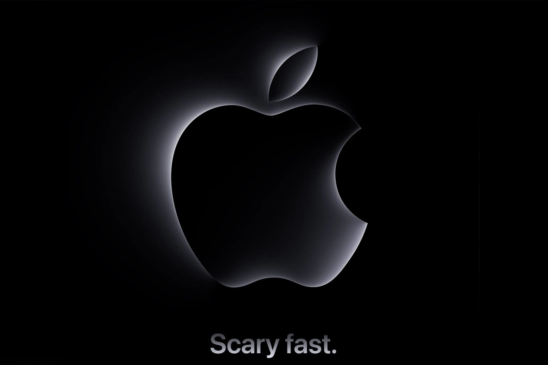 apple logo on black
