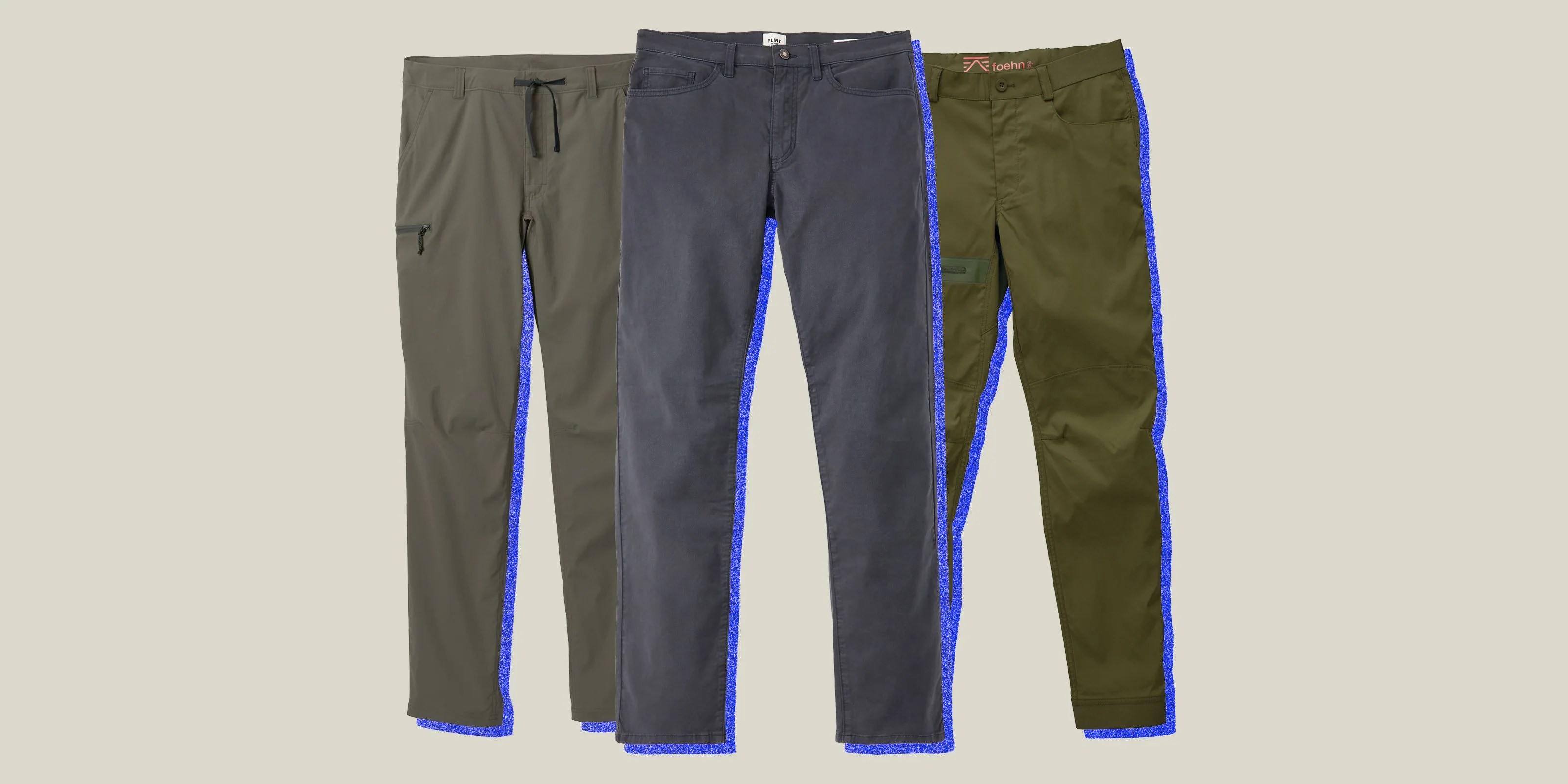 a group of pants