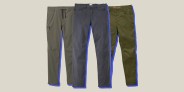 a group of pants