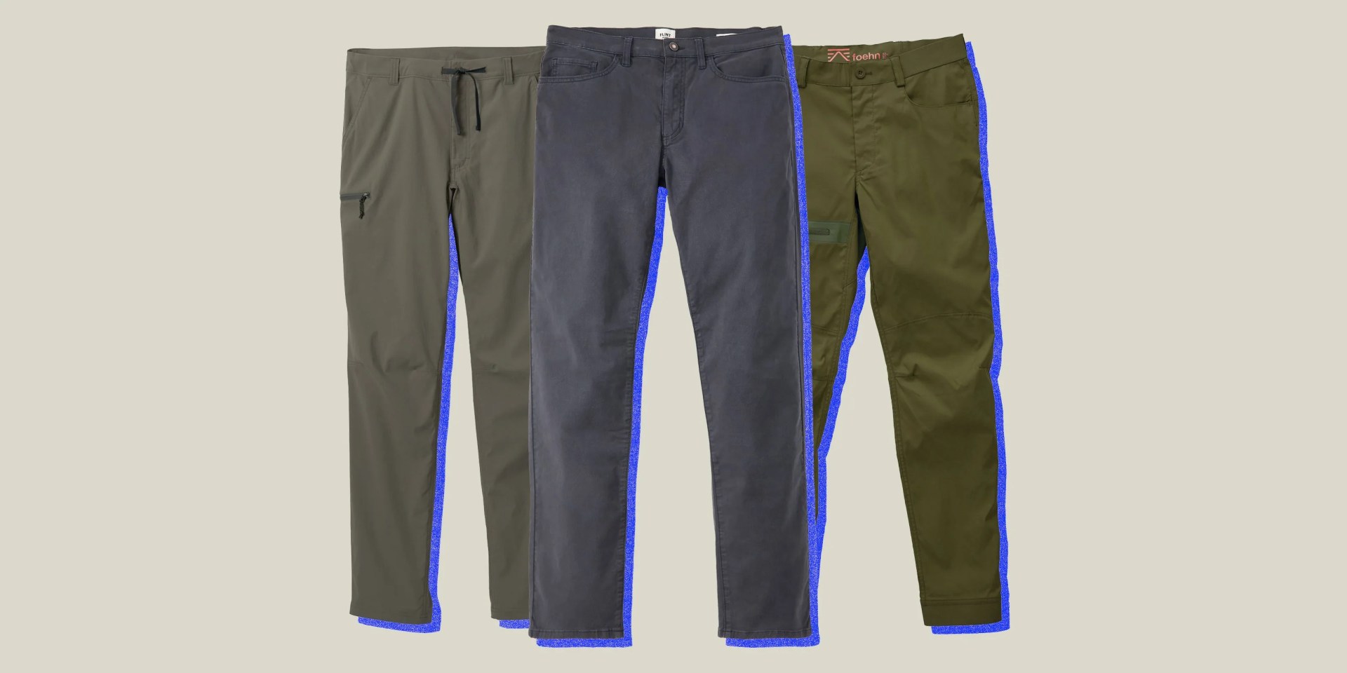 a group of pants