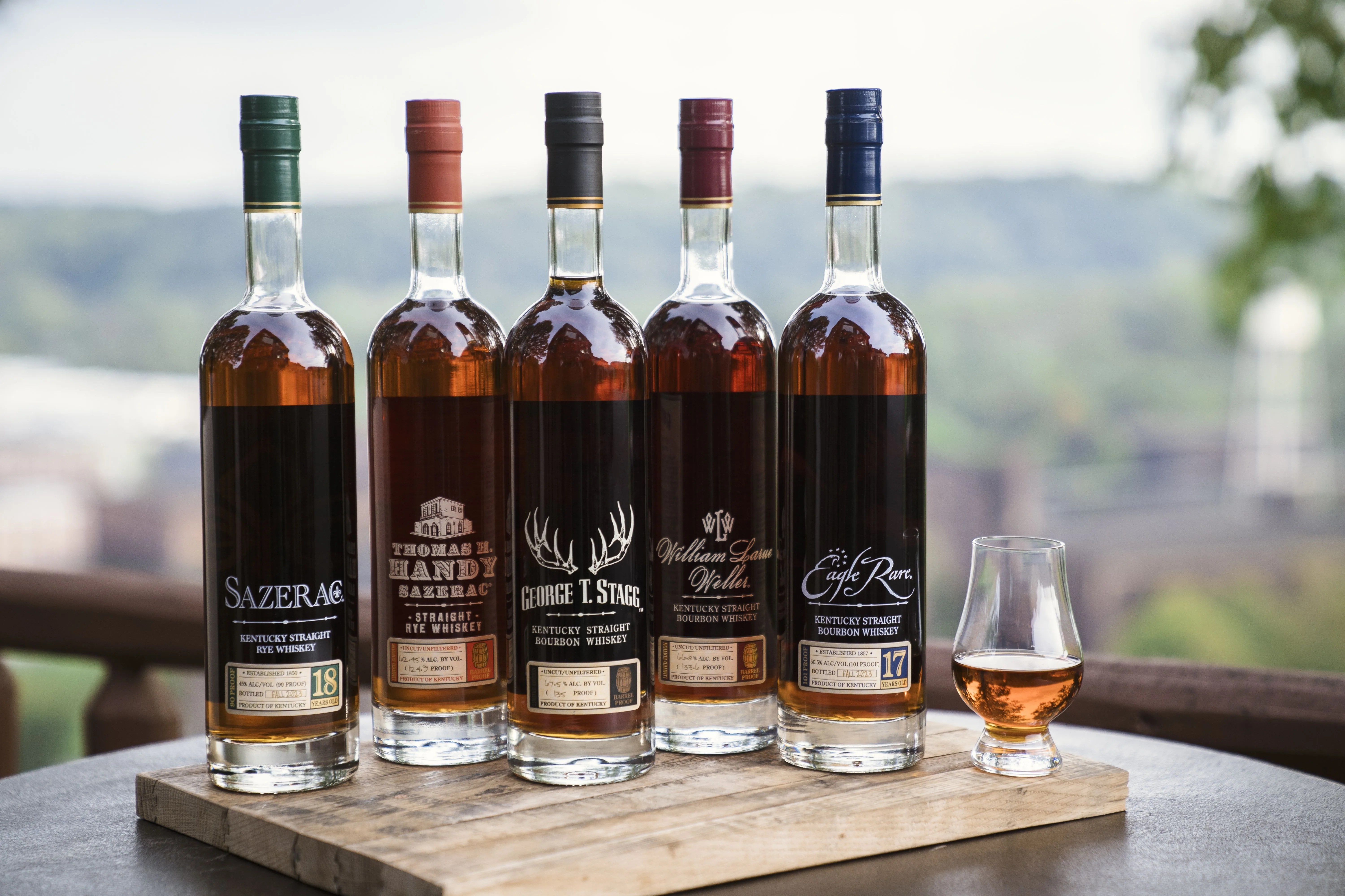 buffalo trace whiskey bottles