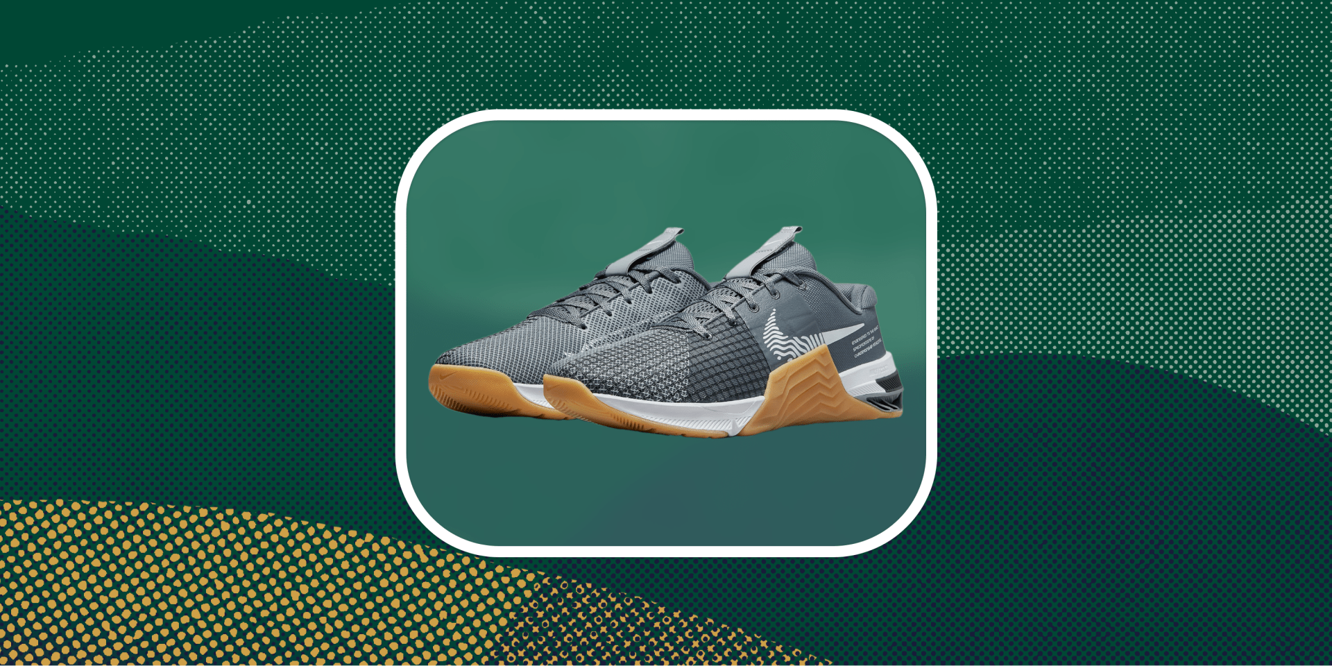 a pair of shoes on a green background