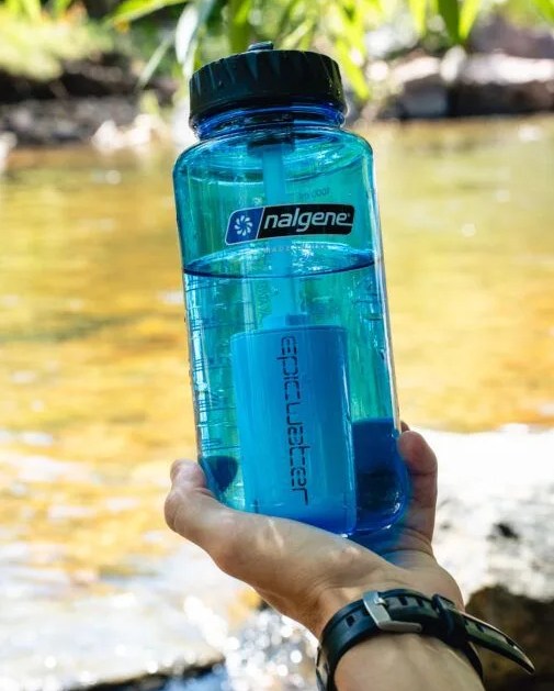 nalgene epic filter cap and water bottle