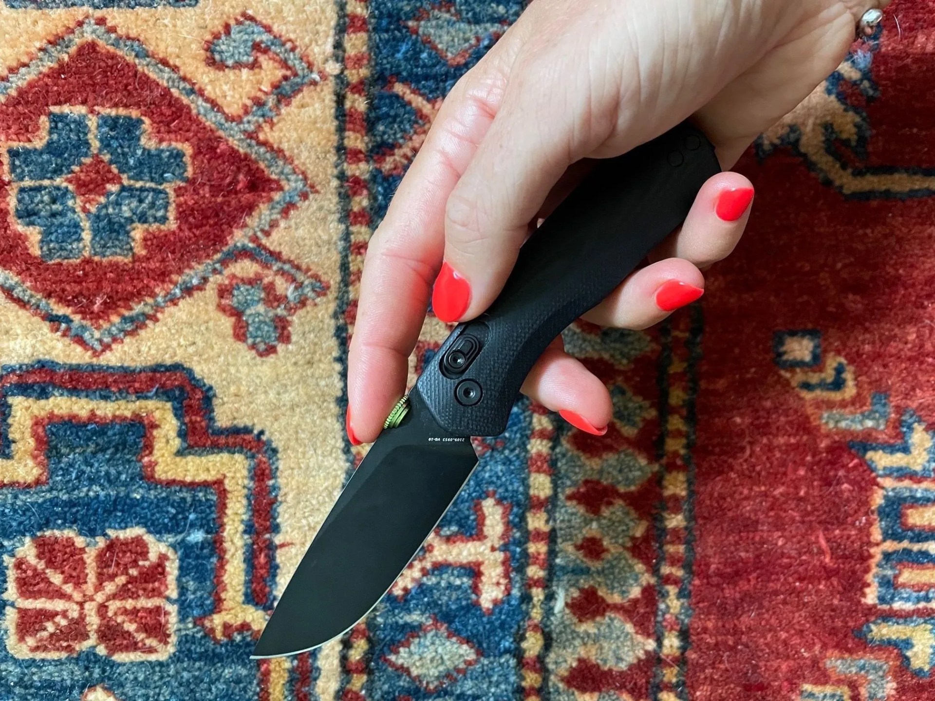 a person holding a knife