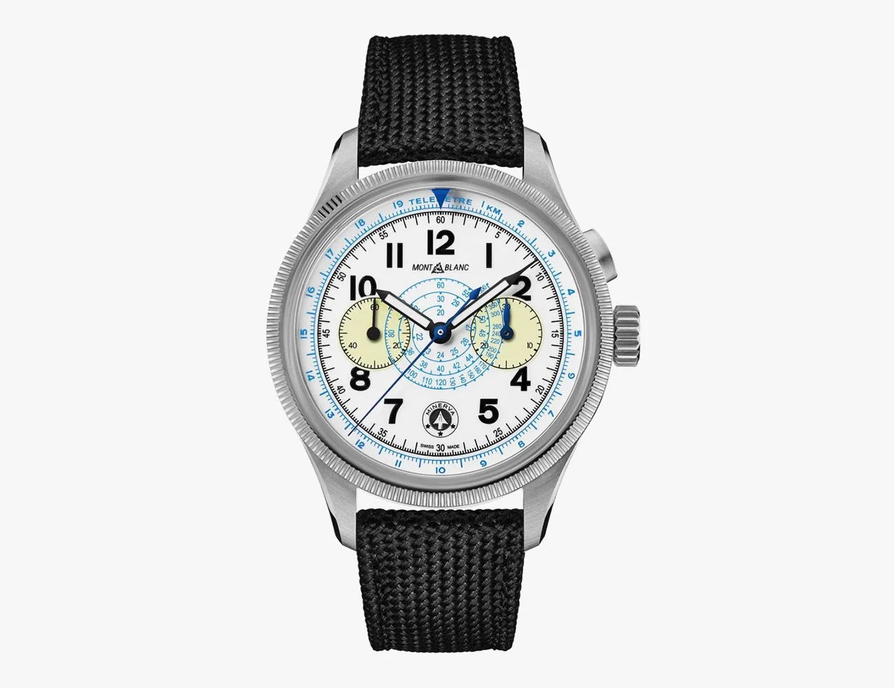a watch with a black band