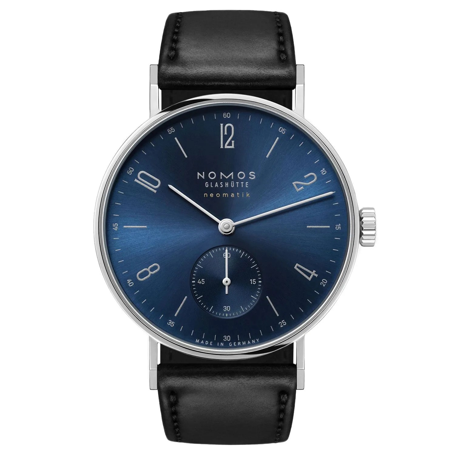 tangente neomatik blue gold watch