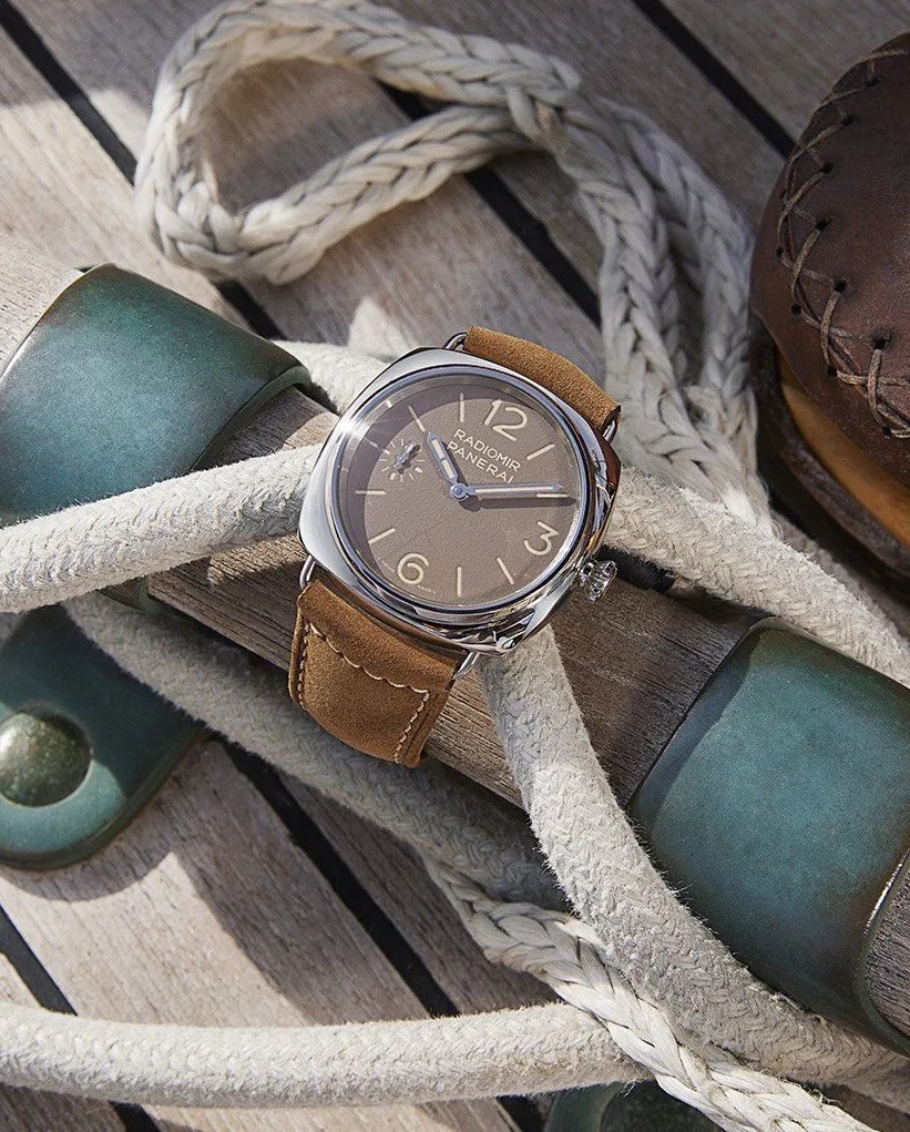 a panerai radiomir officine watch on a rope