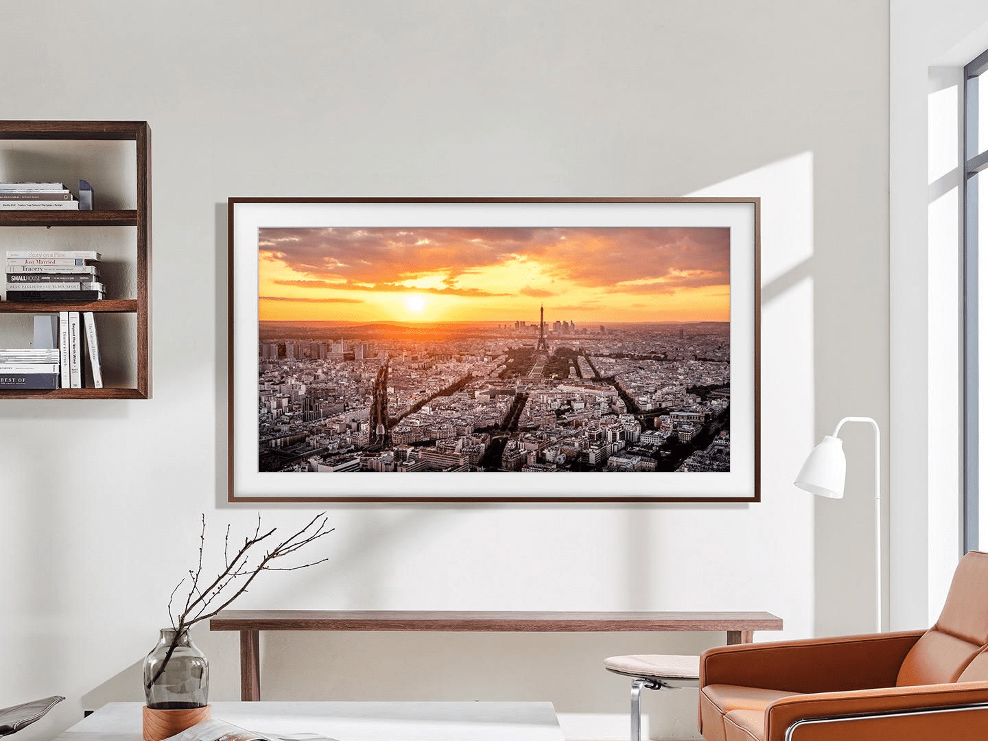 a tv on a wall