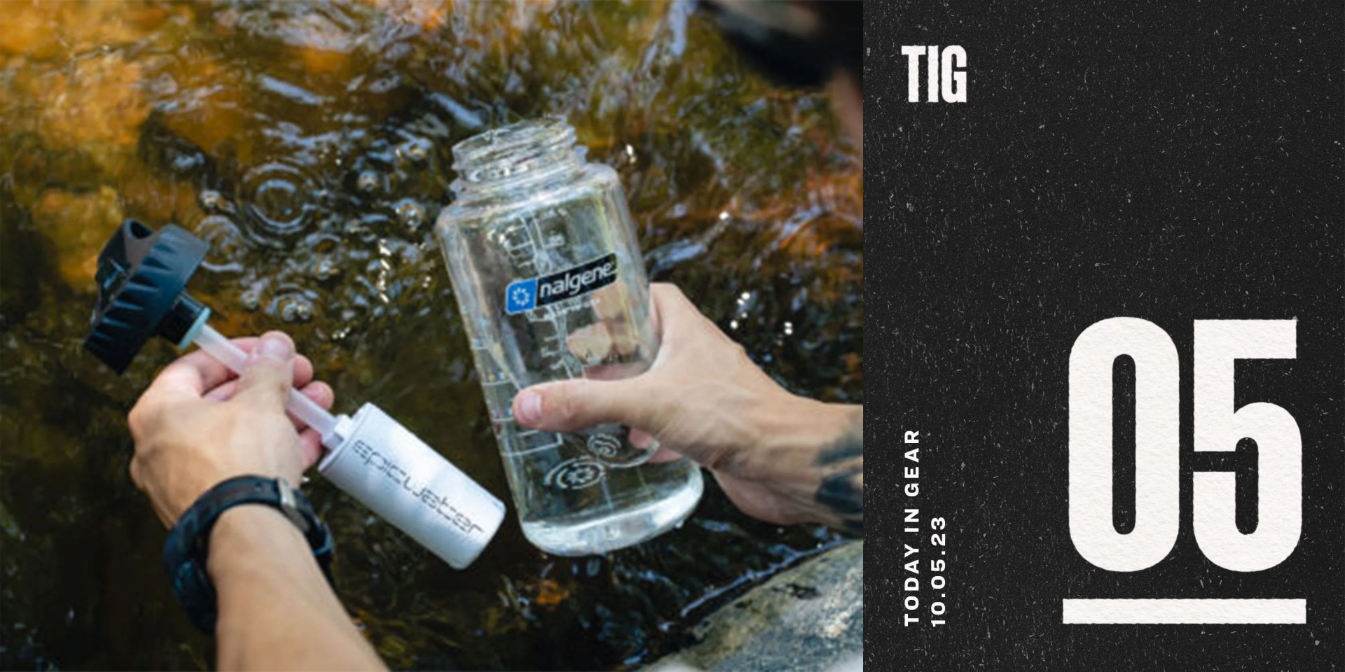 today in gear october 5 2023 nalgene epic filter cap and water bottle