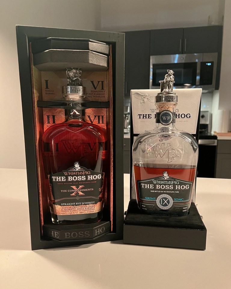 a couple of bottles of whiskey