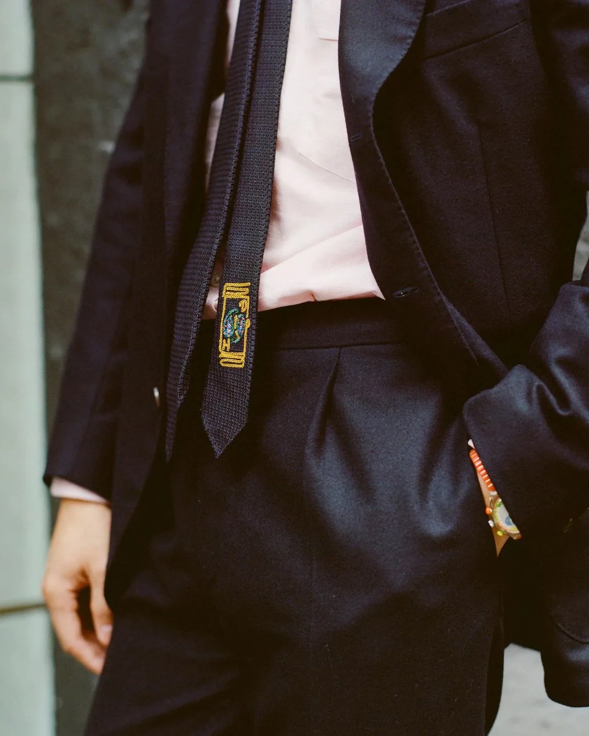 drake's for hodinkee large knot grenadine tie