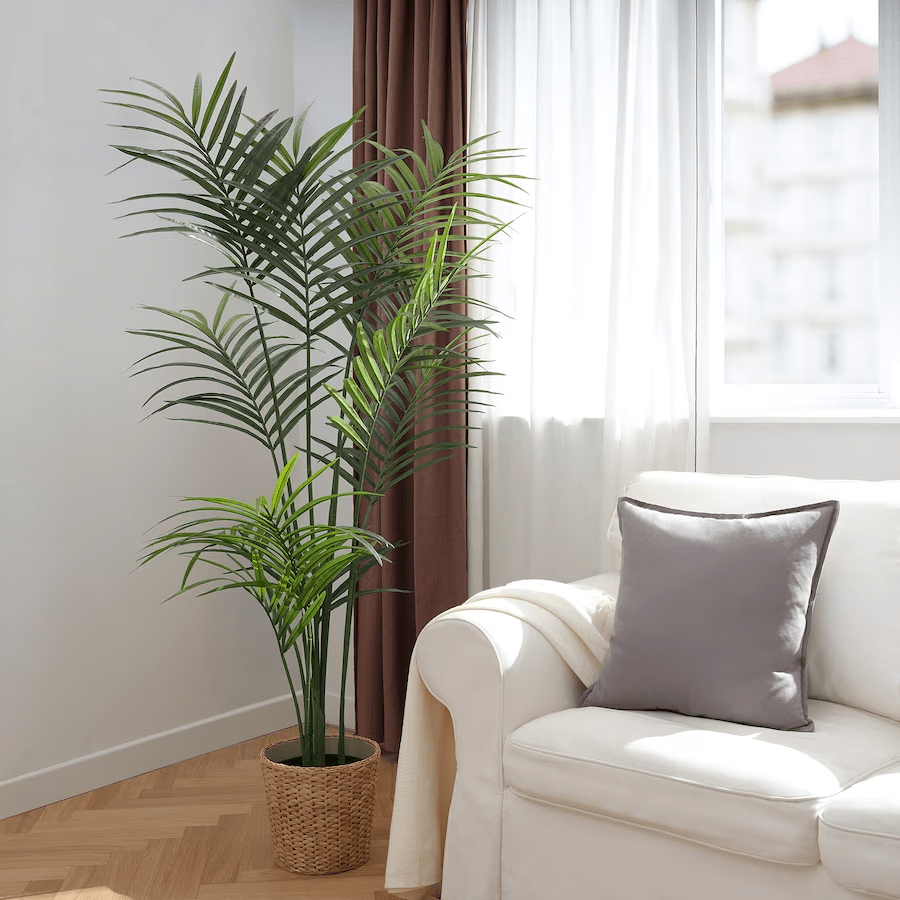 FEJKA Artificial potted plant, indoor/outdoor Kentia palm, 9" - IKEA