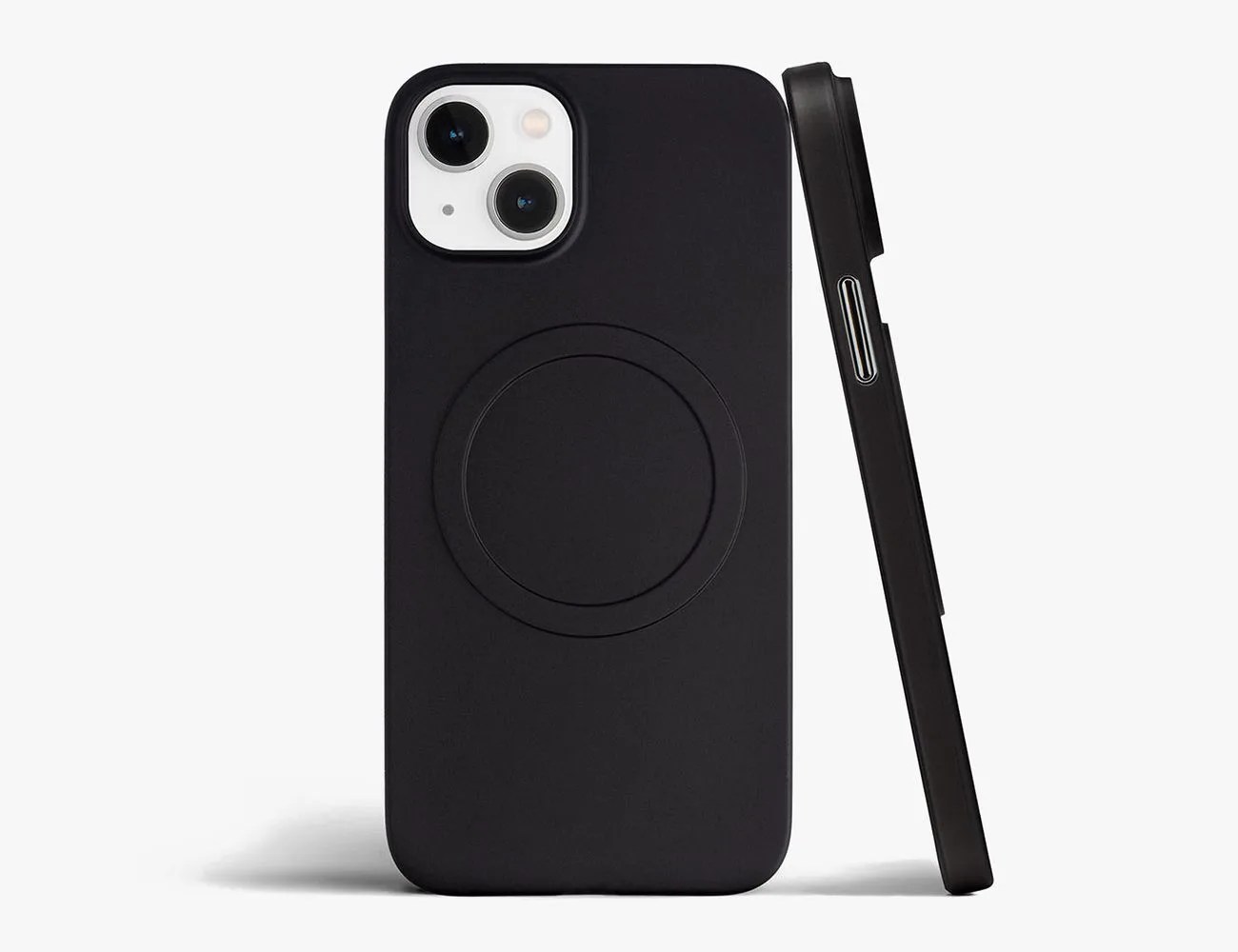 a black rectangular phone with a black case