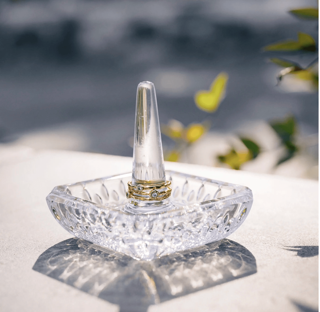 a glass ring holder
