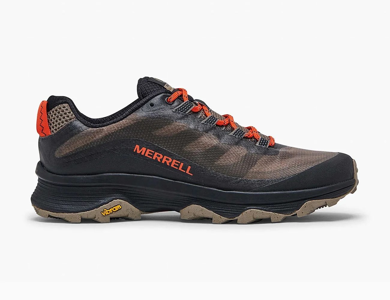 a black and orange shoe