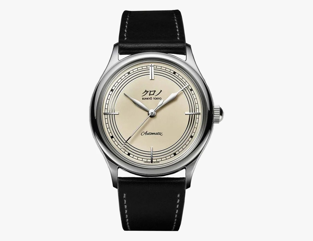 a black and silver watch