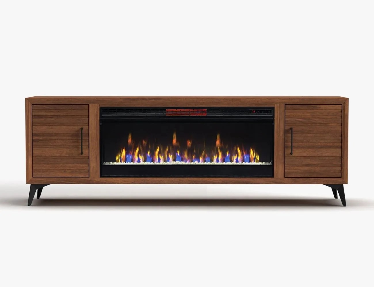 a fireplace