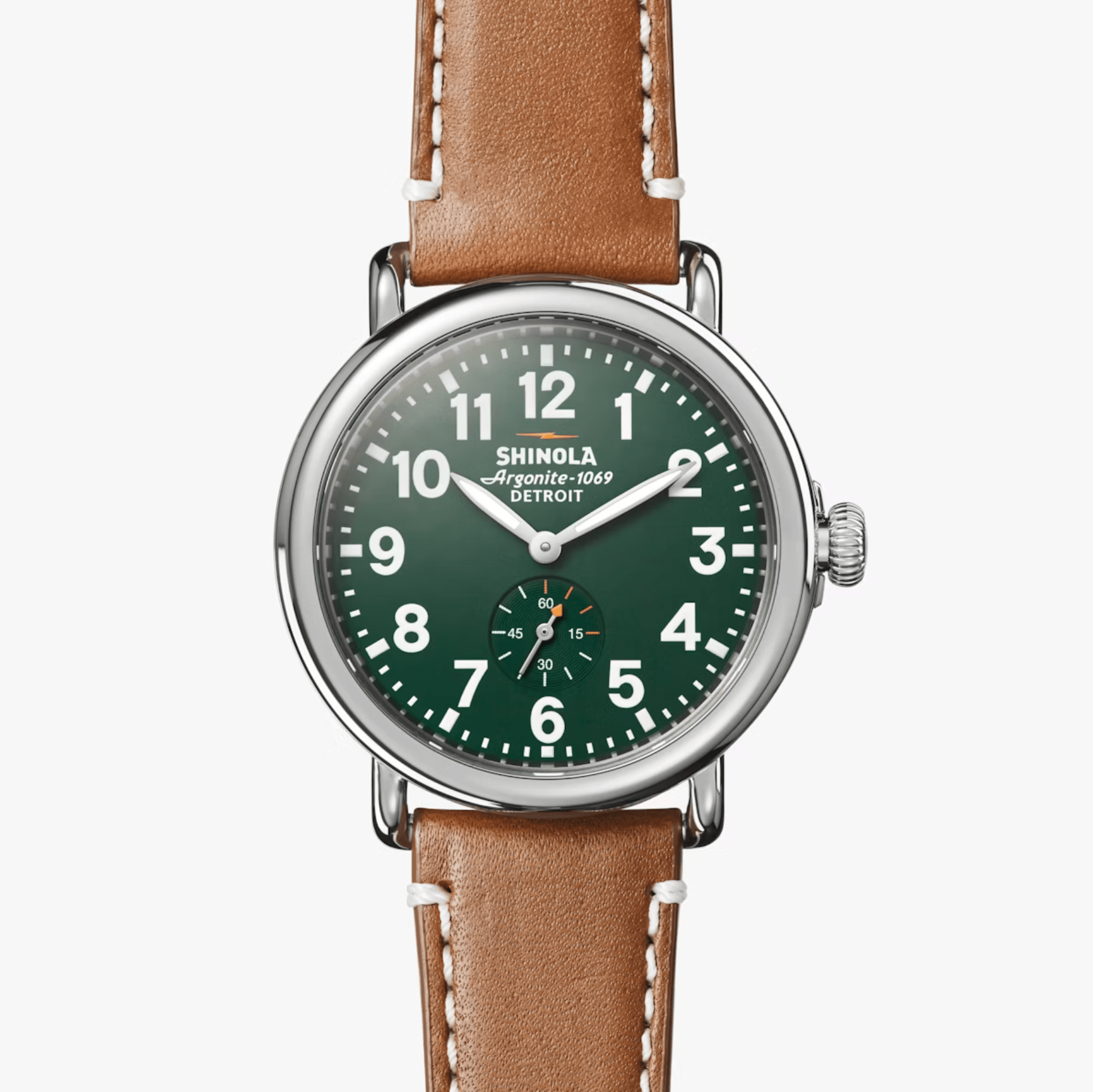 a watch with a leather strap
