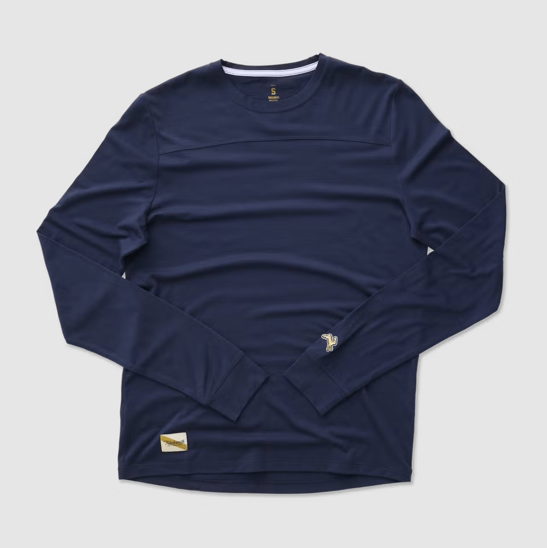 a blue shirt with a white background