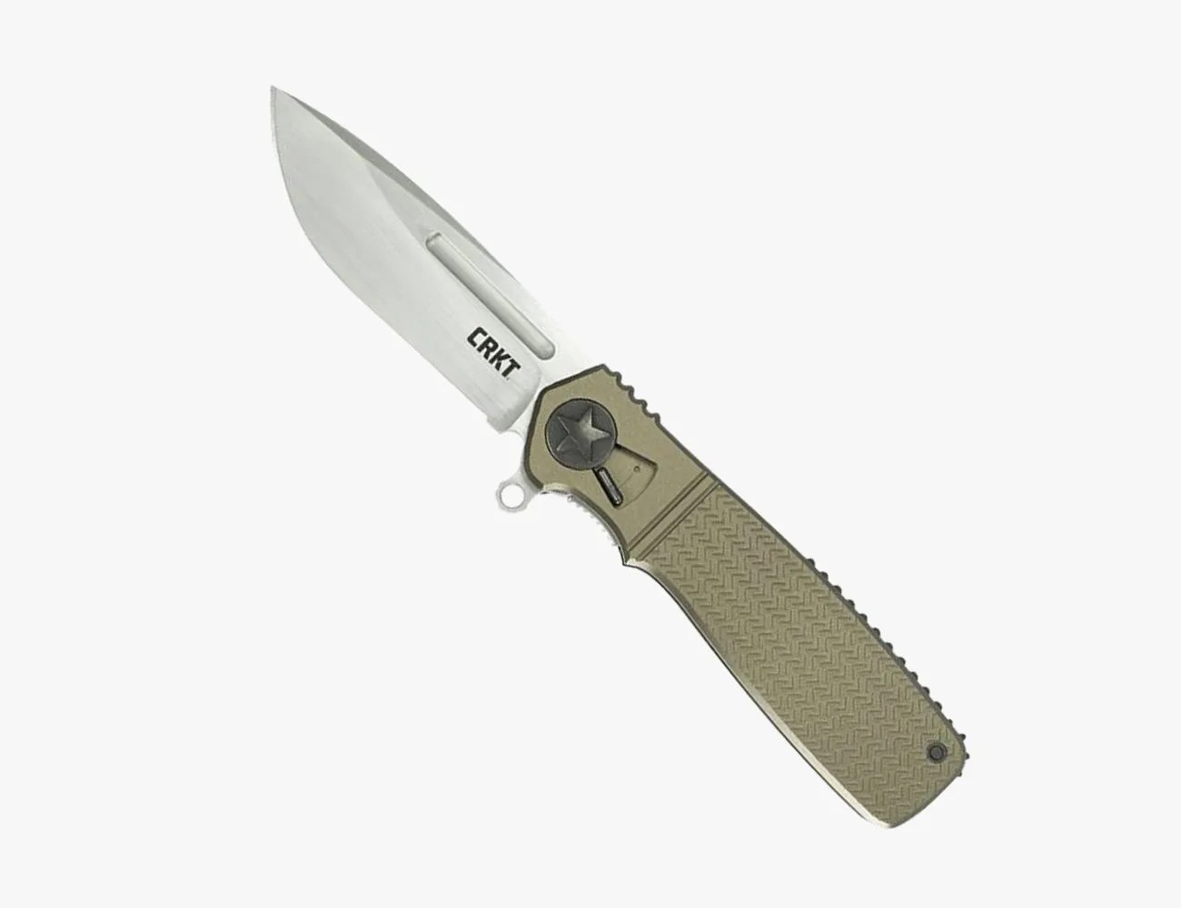 a silver and black knife