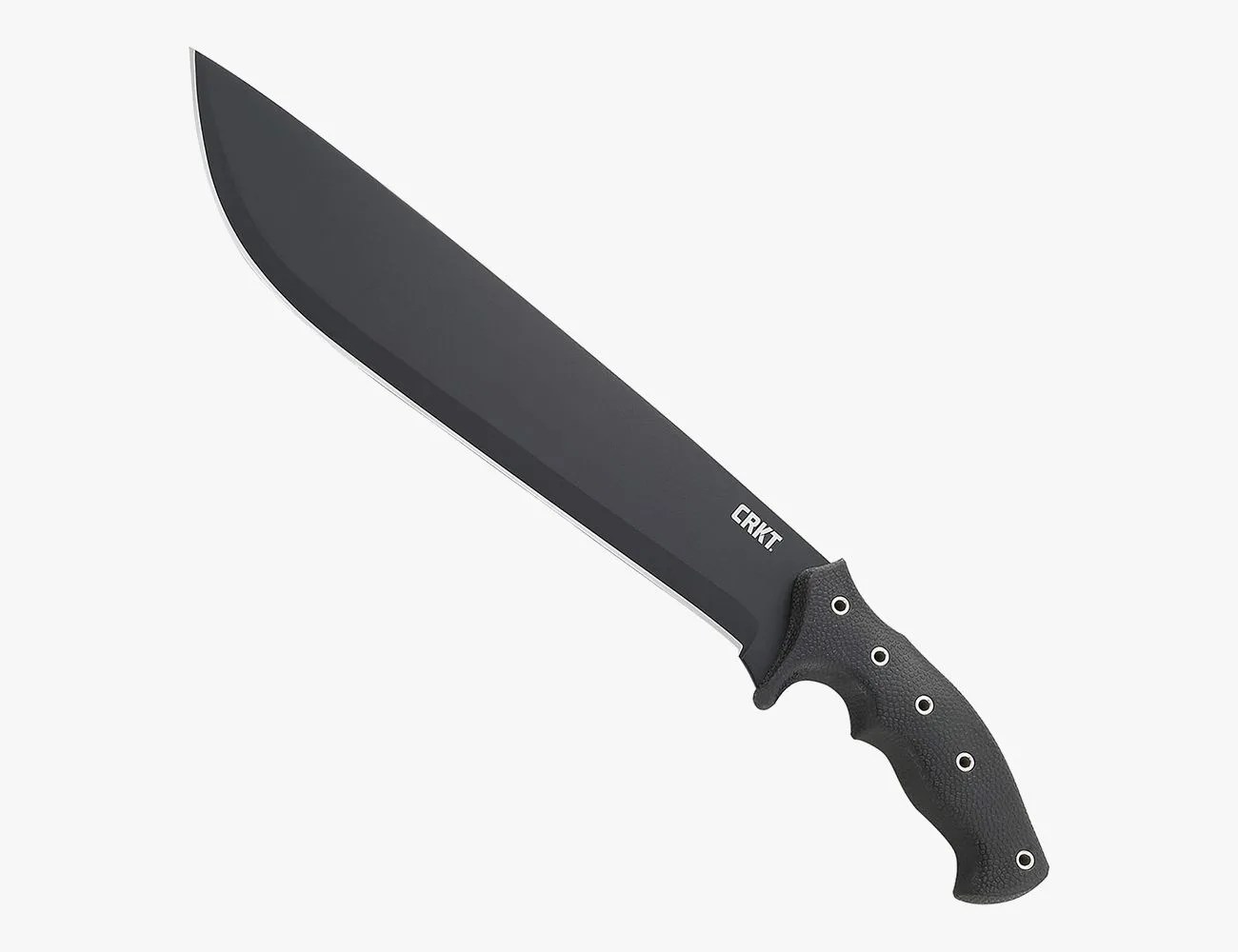 a black knife with a handle