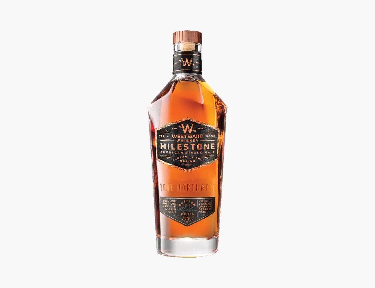 a bottle of alcohol Westward Whiskey