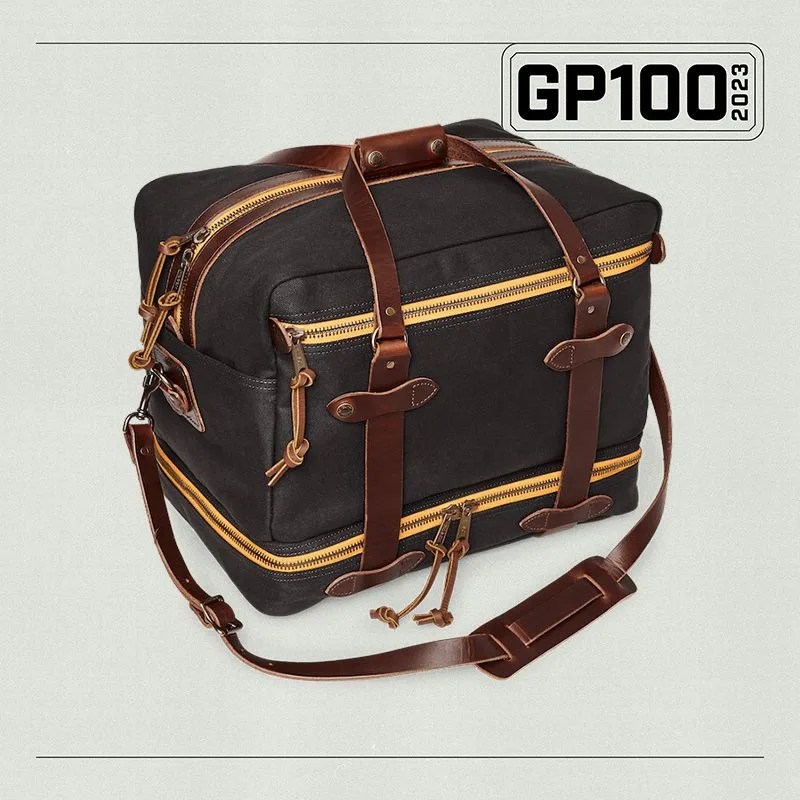 a brown and black bag