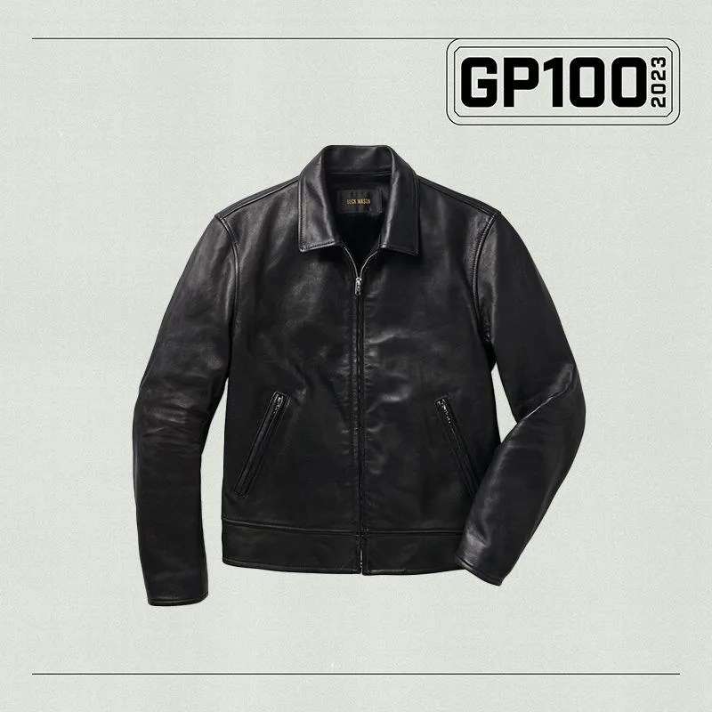 a black leather jacket