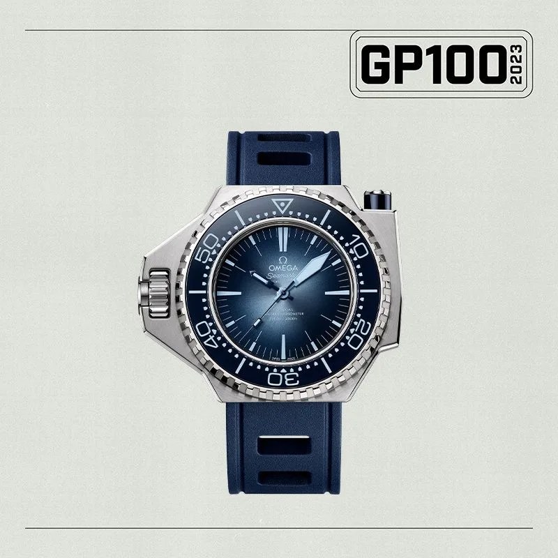 a watch with a blue face