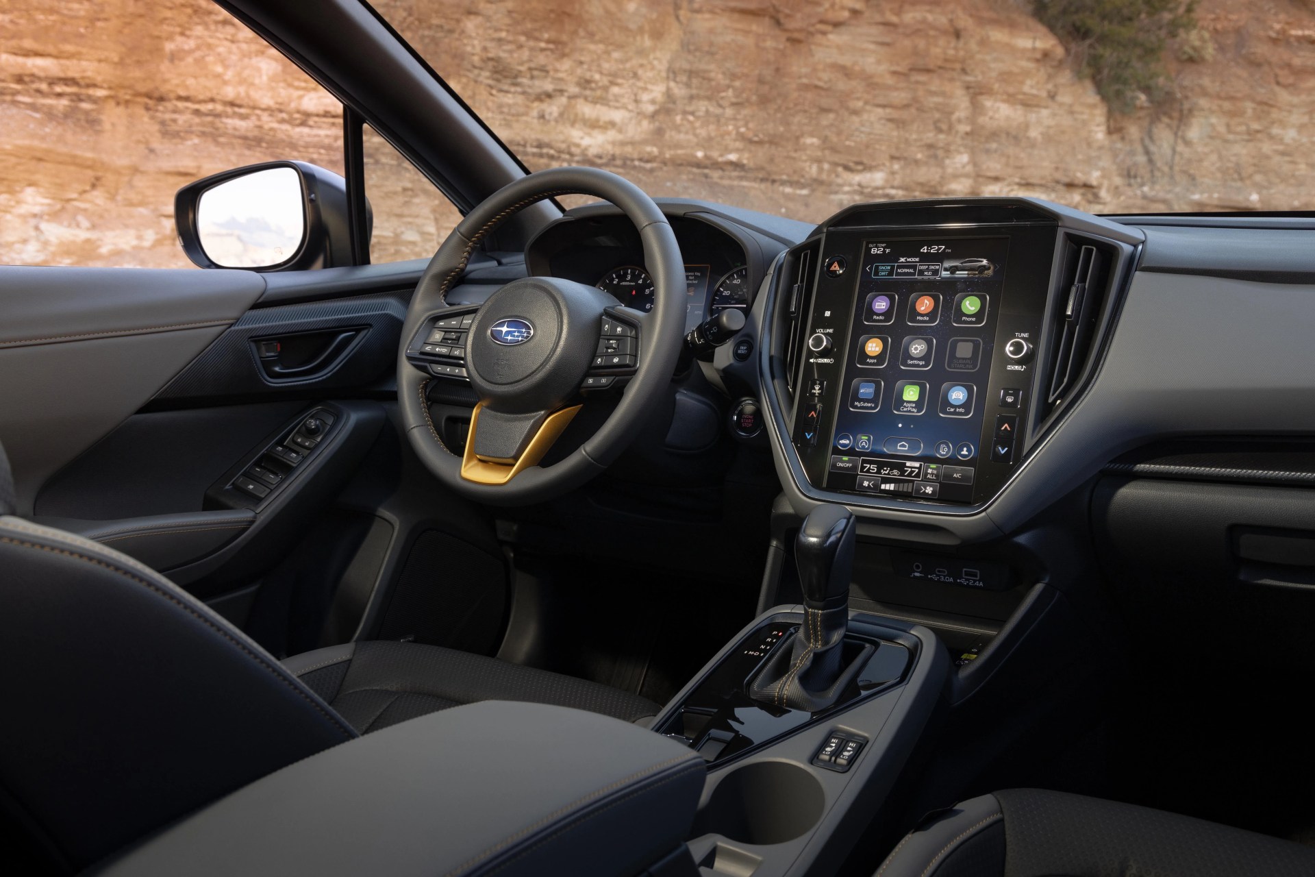 the interior of a car